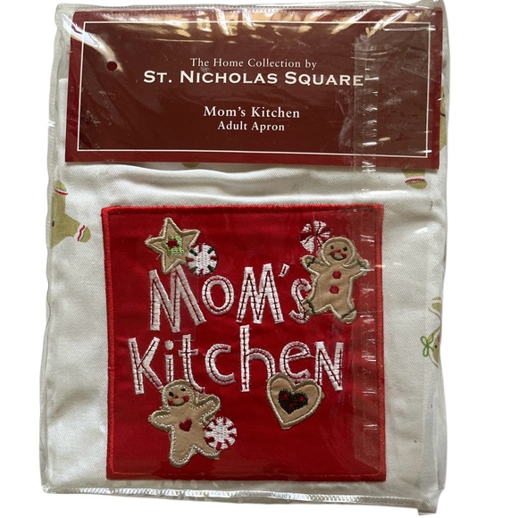 St. Nicholas Square Gingerbread Apron 27”x 24” - Picture 1 of 4